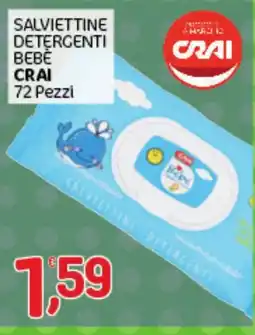 Crai Salviettine detergenti bebè Crai offerta