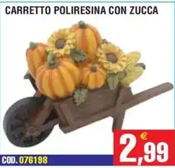 Immenso Cash Carretto poliresina con zucca offerta