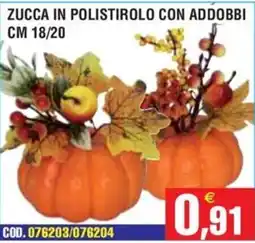 Immenso Cash Zucca in polistirolo con addobbi offerta