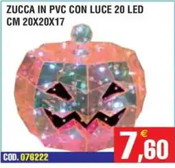 Immenso Cash Zucca in pvc con luce offerta