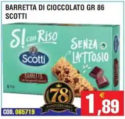 Immenso Cash Barretta di cioccolato senza lattosio Scotti offerta