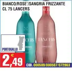 Immenso Cash Bianco/Rose/Sangria frizzante Lancers offerta