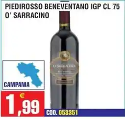 Immenso Cash O' Sarracino Piedirosso Beneventano IGP offerta