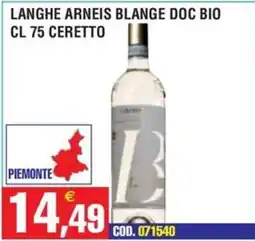 Immenso Cash Langhe Arneis Blange Doc Bio Ceretto offerta