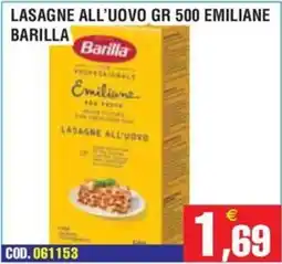 Immenso Cash Lasagne all'uovo Barilla offerta