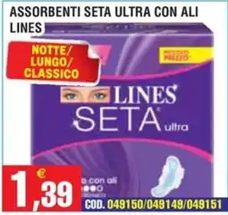 Immenso Cash Assorbenti seta ultra con ali Lines offerta