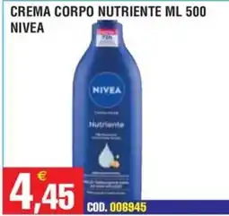 Immenso Cash Crema corpo nutriente Nivea offerta