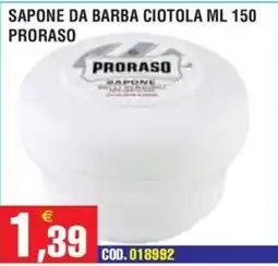 Immenso Cash Sapone da barba Ciotola Proraso offerta