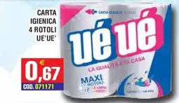 Immenso Cash Carta igienica ue'ue' offerta