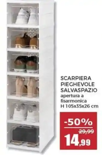 Scarpiera pieghevole salvaspazio