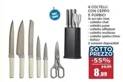 Happy Casa 6 coltelli con ceppo e forbici offerta