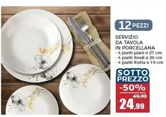 Servizio da tavola in porcellana