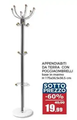 Happy Casa Appendiabiti da terra con poggiabombelli offerta