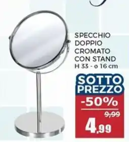 Happy Casa Specchio doppio cromato con stand offerta