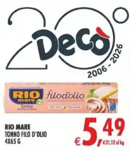 Deco Maxistore Rio mare tonno filo d'olio offerta