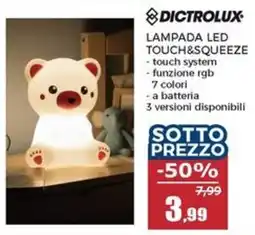 Happy Casa Lampada LED Touch&Squeeze Dictrolux offerta