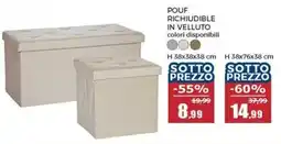 Happy Casa Pouf richiudibile in velluto offerta
