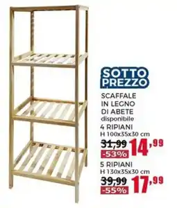 Happy Casa Scaffale in legno di abete offerta