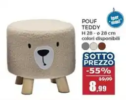 Happy Casa Pouf teddy offerta
