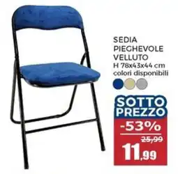 Happy Casa Sedia pieghevole velluto offerta