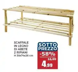 Happy Casa Scaffale in legno di abete offerta