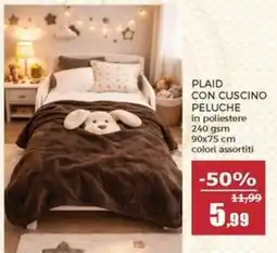 Happy Casa Plaid con cuscino peluche offerta