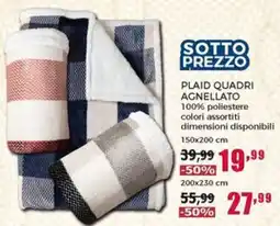 Happy Casa Plaid quadri agnellato offerta