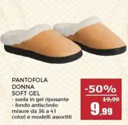 Happy Casa Pantofola donna soft gel offerta