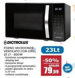 Happy Casa Forno microonde ventilato con grill Dictrolux offerta