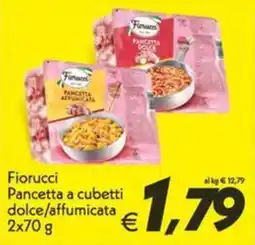 Iper Super Conveniente Fiorucci Pancetta a cubetti dolce/affumicata offerta