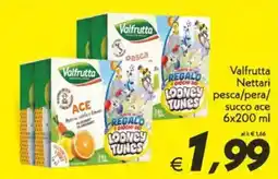 Iper Super Conveniente Valfrutta Nettari pesca/pera/succo ace offerta