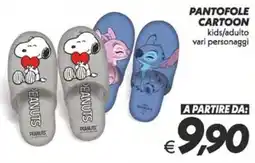 Iper Super Conveniente Pantofole cartoon offerta