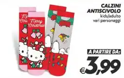 Iper Super Conveniente Calzini antiscivolo kids/adulto vari personaggi offerta