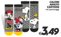 Iper Super Conveniente Calzini adulto cartoon offerta