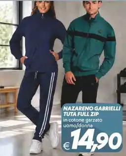 Iper Super Conveniente Nazareno Gabrielli Tuta Full Zip offerta