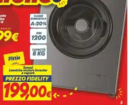 Iper Super Conveniente Sansui Lavatrice motore inverter a vapore offerta