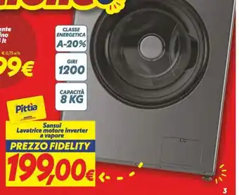 Sansui Lavatrice motore inverter a vapore