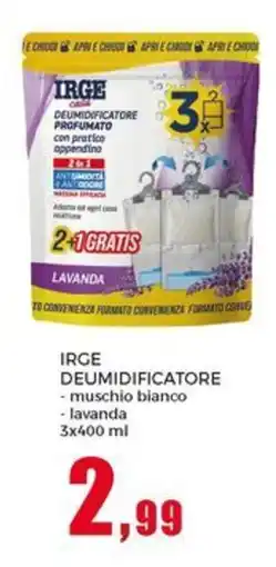 Happy Casa IRGE deumidificatore muschio bianco lavanda offerta