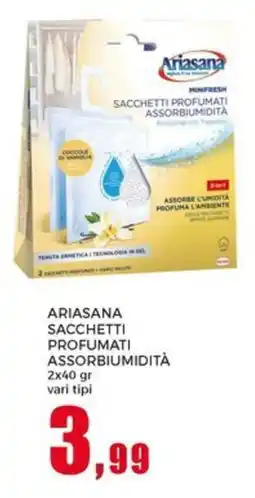 Happy Casa Ariasana sacchetti profumati assorbiumidità offerta