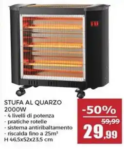 Happy Casa Stufa al quarzo 2000W offerta