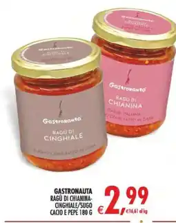 Deco Maxistore Gastronauta Ragù di Chianina-Cinghiale/Sugo Cacio e Pepe offerta