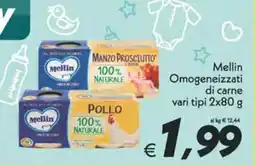 Iper Super Conveniente Mellin Omogeneizzati di carne vari tipi offerta