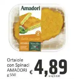 Paghi Poco Ortaiole con Spinaci Amadori offerta