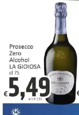 Paghi Poco Prosecco Zero Alcohol La Gioiosa offerta