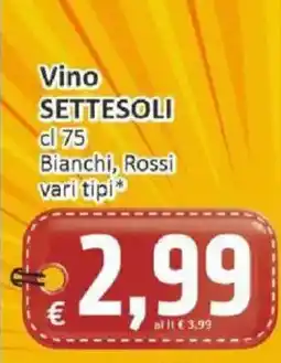 Paghi Poco Vino Settesoli offerta