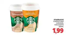 Eté Starbucks Cappuccino Caramel Macchiato offerta