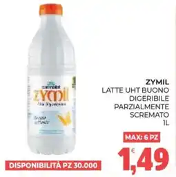 Eté Zymil latte UHT buono digeribile parzialmente scremato offerta