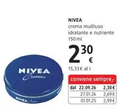 dm drogerie markt NIVEA crema multiuso idratante e nutriente offerta