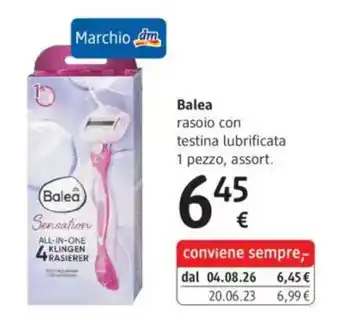 Balea rasoi con testina lubrificata