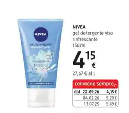 dm drogerie markt Nivea gel detergente viso rinfrescante offerta